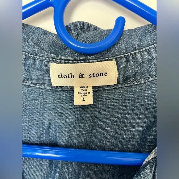 Cloth and Stone denim maxi dress chambray - Picture 3 of 10